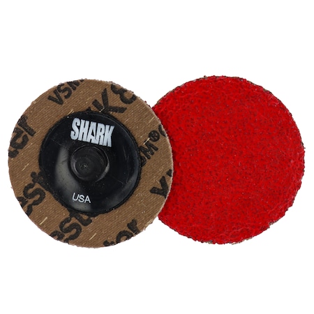 Shark Industries 2" Red Ceramic Grinding Discs Rolock 60 Grit - 25 Pk 12625
